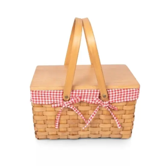 Picnic Time Piccola Picnic Basket Red and White Gingham image {3}