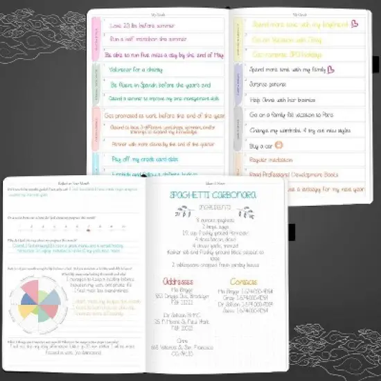 Undated PRO Schedule Planner Weekly/Monthly 8.5"x11" Black - Legend Planner image {4}