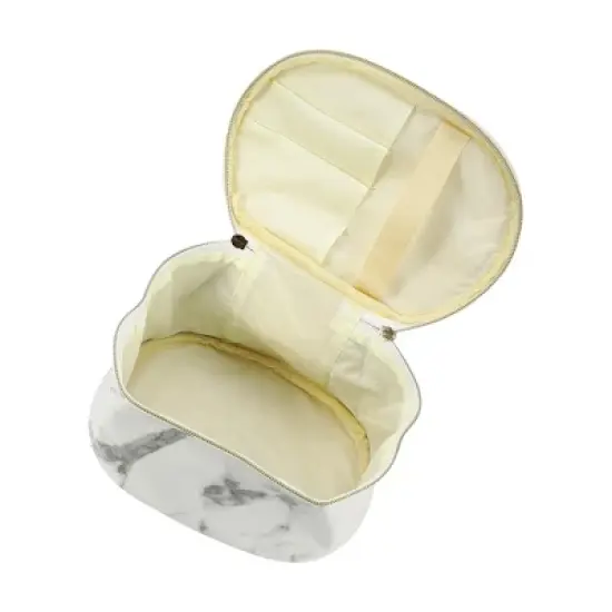 Unique Bargains Makeup Bag Cosmetic Travel Bag Make Up Brush Organizer Bag Marble Makeup Storage Toiletry Bag for Women 8"x6"x5" 1 Pcs image {5}