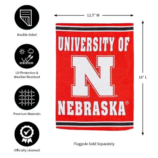 Embossed Suede Flag, GDN Size, University of Nebraska image {5}