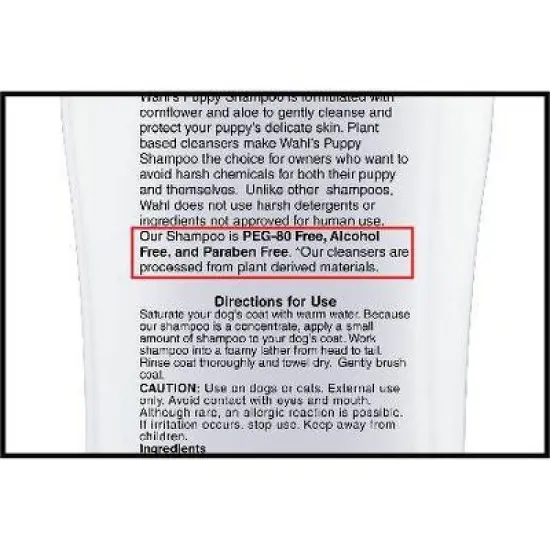 Wahl Puppy Fresh Concentrate Scented Tear Gentle Formula Dog Shampoo - 24oz image {4}