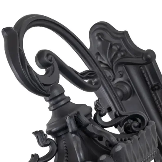 C Cattleya 1-Light Matte Black Die-cast Aluminum Outdoor Wall Lantern Sconce with Clear Tempered Glass image {2}