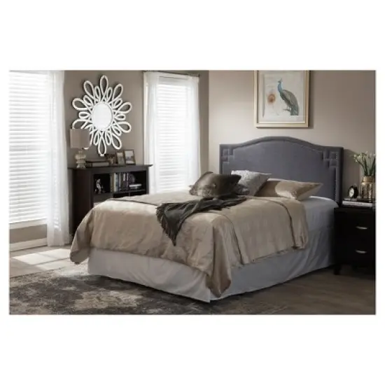 Aubrey Modern And Contemporary Fabric Upholstered Headboard - Baxton Studio image {2}