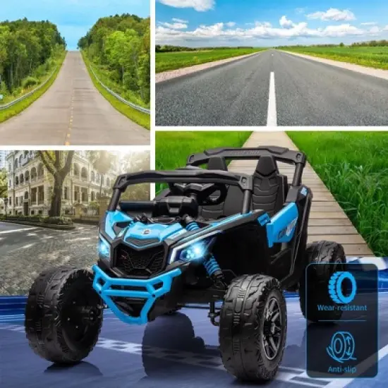 12V Ride on UTV Car, Licensed Can-Am Electric Off-Road UTV Car, Kids Truck w/Remote Control image {6}