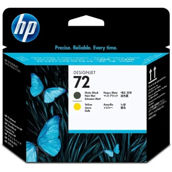 HP 72 Matte Black and Yellow DesignJet Printhead, C9384A image {4}