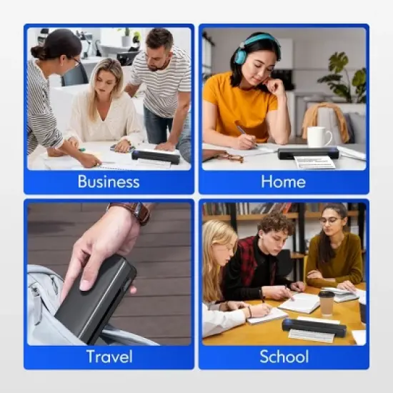 POLONO D810 Bluethooth Thermal Printer Support for 8.5"x11" US Letter, Inkless Printer Compatible with iOS, Android, Laptop for Office, Car and Home image {5}