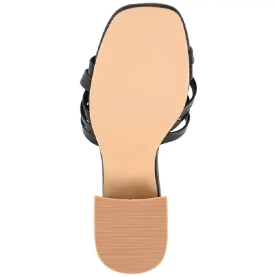 Journee Collection Womens Moree Open Square Toe Block Heel Sandals image {4}