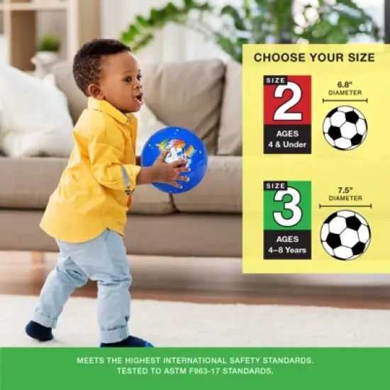 Xcello Sports S3 Soccer Ball TPU Asst. Unicorn Graphics with Pump (Pack of 2) image {2}