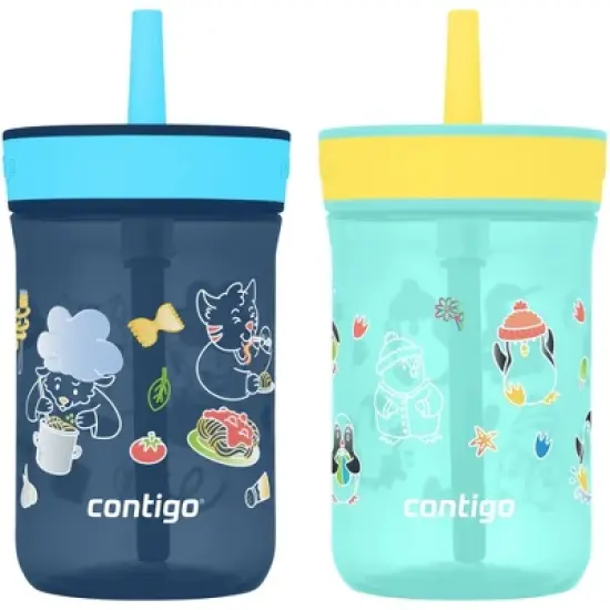 Contigo Kid's 14 oz. Leighton Spill-Proof Tumbler with Straw 2-Pack image {3}