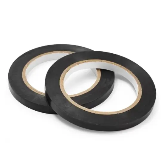 Stockroom Plus 2 Rolls Floor Marking Tape, 3/8 in x 36 Yards, 0.16mm, Vinyl Pinstripe Tape for Vehicles, Classroom, Warehouse, Gym, Black image {6}