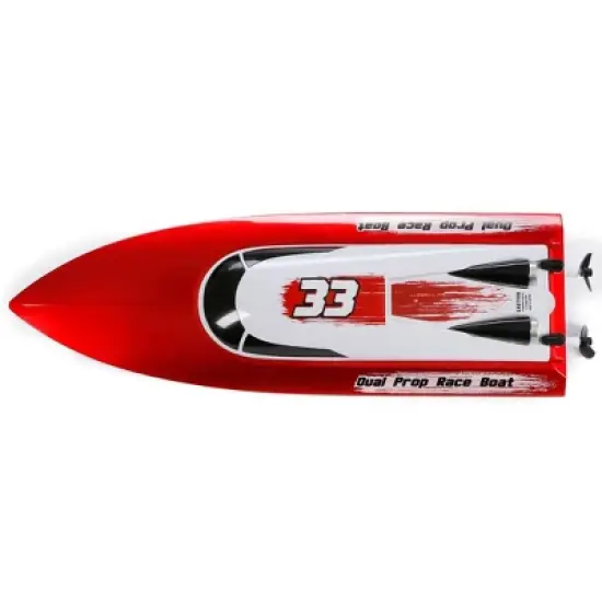 New Bright RC 20" Dual Propeller Speed Boat: 2.4 GHz Remote Control Toy, Outdoor Use, Rechargeable with USB image {5}