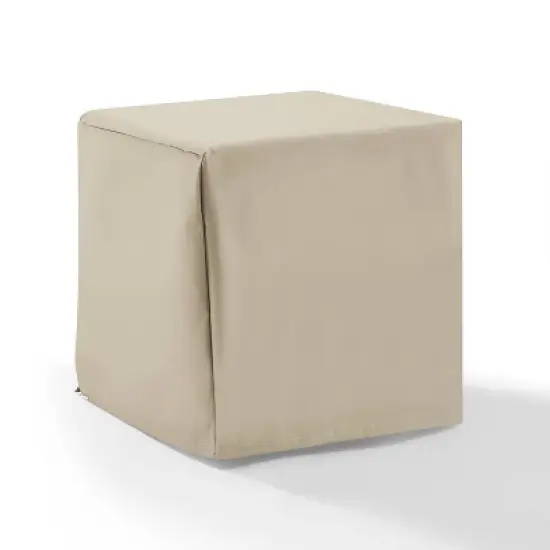 Outdoor End Table Furniture Cover - Tan - Crosley: Waterproof Polyester, Drawstring Closure, 21x21 Inch image {1}