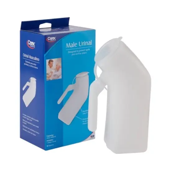 Carex White Male Urinal, 32 oz. image {4}