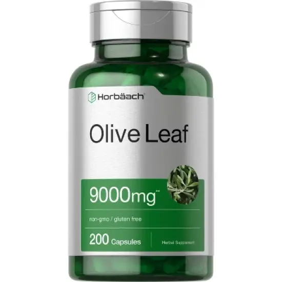 Horbaach Olive Leaf Extract Capsules 9000mg | 200 Count image {2}