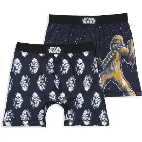 Star Wars Mens' 2 Pack Chewbacca Boxers Underwear Boxer Briefs Black image {5}