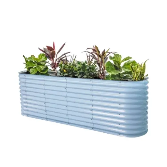 Vego Garden 9-in-1 Modular Rectangular Metal Outdoor Raised Garden Bed 42"x78"x32" image {14}