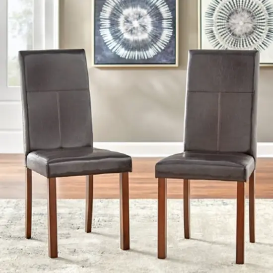 3pc Newark Parson Dining Set Espresso - Buylateral image {3}