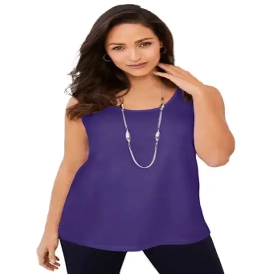 Jessica London Women&rsquo;s Plus Size Horseshoe Neck Tank image {10}