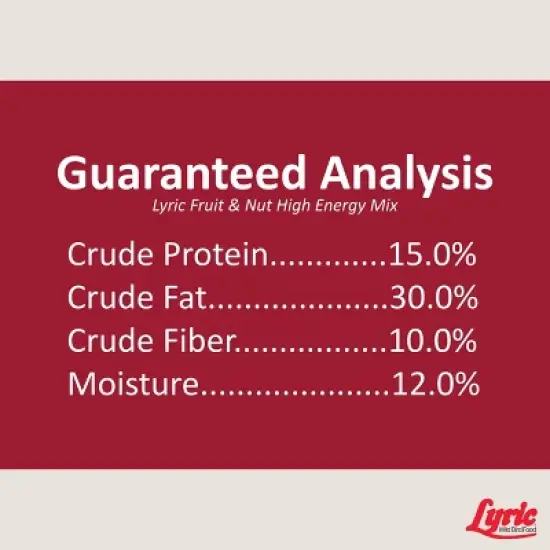 Lyric 20lb Fruit and Nut High Energy Mix Wild Bird Food: Attracts Cardinals, Woodpeckers & More image {7}