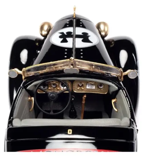 1935 Auburn 851 Speedster Black with "Monopoly" Graphics and Mr. Monopoly Resin Figure 1/18 Diecast Model Car by Auto World image {3}