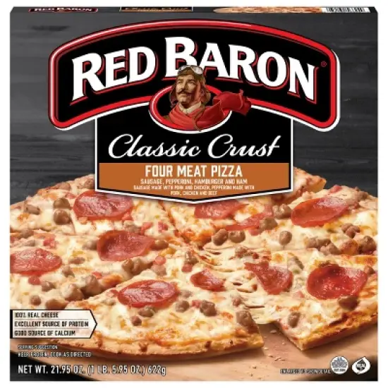 Red Baron Four Meat Classic Crust Frozen Pizza - 21.95oz image {10}