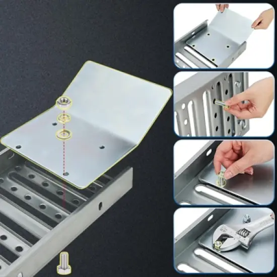 72x9 Inch Loading Ramps, Anti-Slip Ramp, Silver, Total Weight Capacity 1500 lbs for Loading Motorcycles, Bicycles, ATVs, lawnmowers, Tractors, etc. image {2}