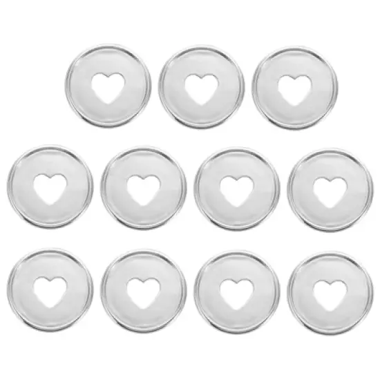 Unique Bargains Plastic DIY Notebook Planner Heart Binder Rings 11 Pcs image {7}
