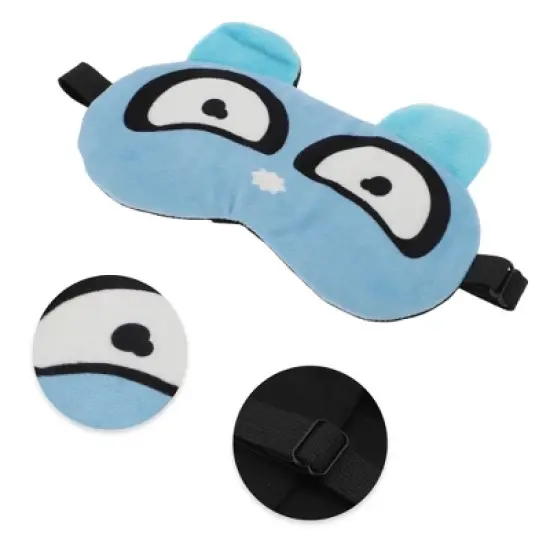 Unique Bargains Soft Cartoon Sleep Mask Crescent Eyes Blue 1 Pc image {2}