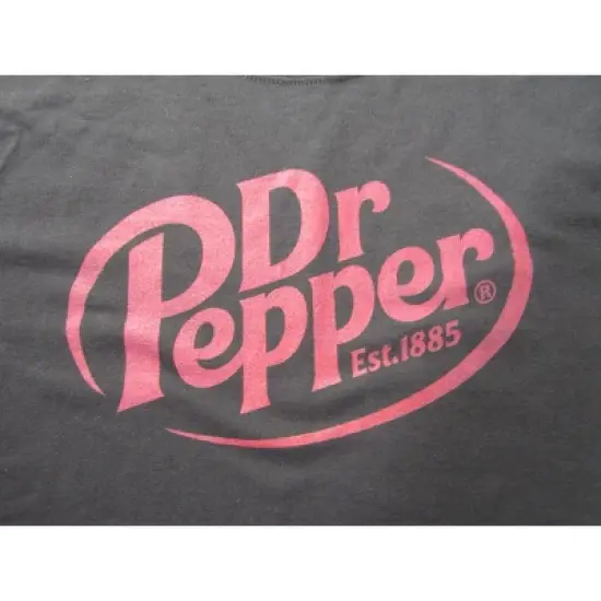 Dr. Pepper Est. 1885 Maroon Logo Men's Black Graphic Tee image {1}