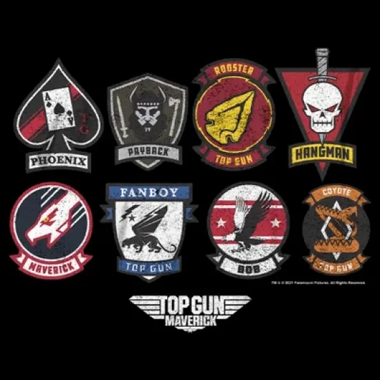 Boy's Top Gun: Maverick Codename Patches T-Shirt image {1}