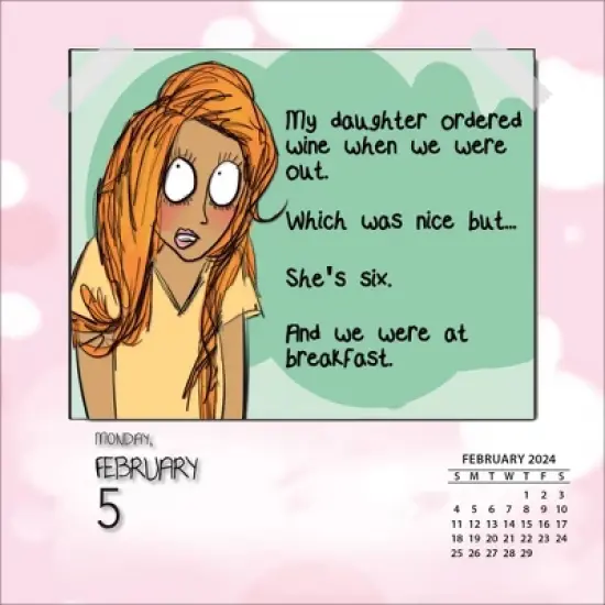 Lang 2024 Daily Desktop Calendar 5"x5" Sketchy Chic image {4}