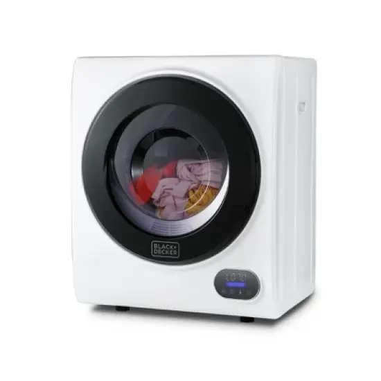 BLACK+DECKER Compact Electric Dryer, 120V Vented Portable Dryer with Stainless Steel Drum image {7}