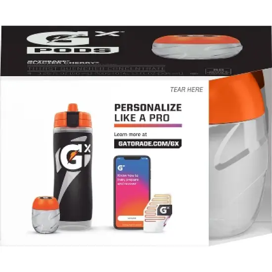 Gatorade 3.25oz GX Glacier Pod Bottle - Cherry: Kosher, Energy Drink Mix, Non-Caffeinated image {4}