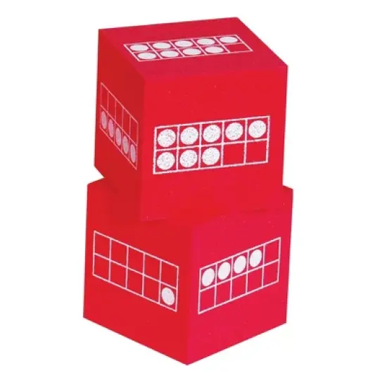 Learning Advantage Ten Frame Foam Dice, Set of 6 image {2}