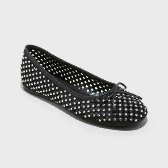 Women's Minnie Ballet Flats - A New Day&trade; Black image {3}
