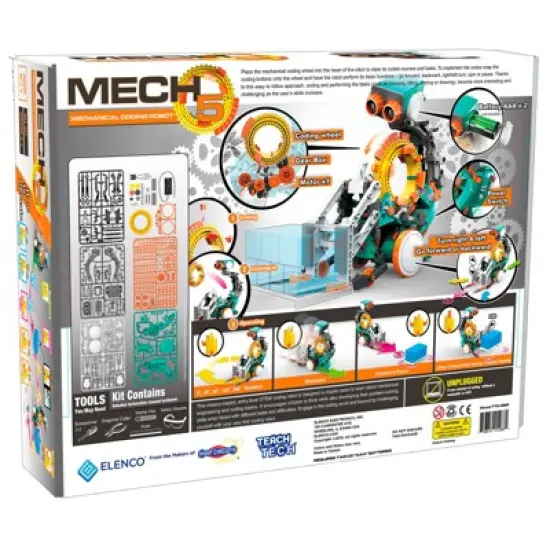 Elenco TEACH TECH Mech-5, Mechanical Coding Robot image {2}