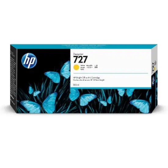 HP 727 300-ml Yellow DesignJet Ink Cartridge, F9J78A image {8}