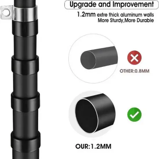 30 ft. Aluminum Telescopic Flag Pole Kit Flagpole 3'x5' US Flag & Ball Top for Commercial Residential Outdoor image {2}