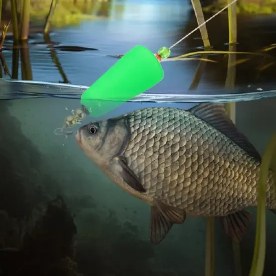 Unique Bargains Plastic Weighted Popping Corks Conical Fishing Floats Rigs 2 Pcs image {3}