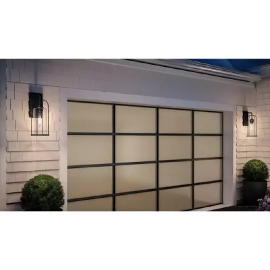 Urban Ambiance Luxury Farmhouse Outdoor Wall Sconce 19.375''H x 8.5''W,  Midnight Black Finish,  Henderson Collection, UHP1302 image {1}