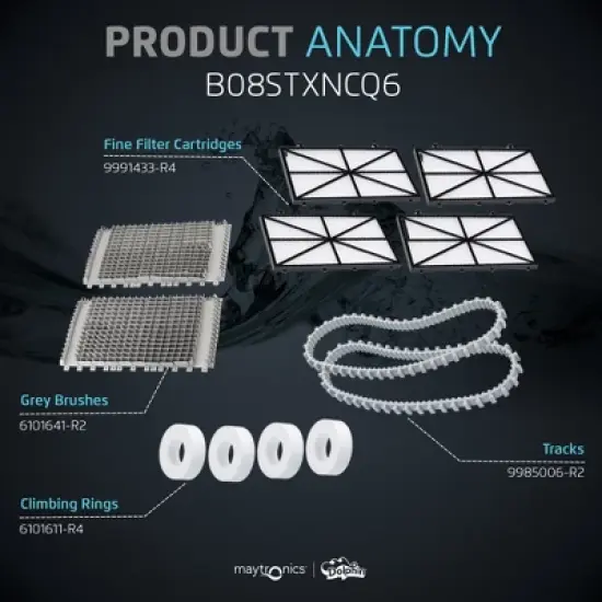 Dolphin Nautilus CC Plus Robotic Swimming Pool Cleaner Tune-up Kit  Replacement image {4}