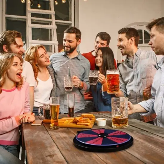 WinSpin 10"/12"/20"/24" Prize Wheel Spinning Game Tabletop / Dual-Use Whirl of Fortune Eagle image {7}