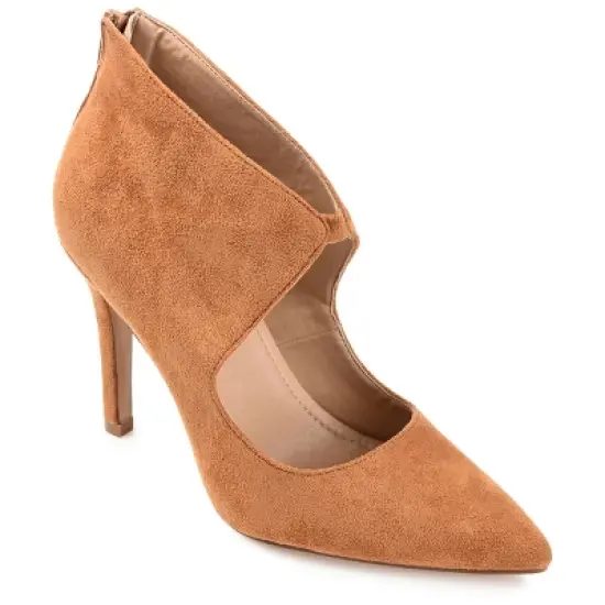 Journee Collection Womens Junniper Back Heel Zip High Stiletto Pointed Toe Pumps image {12}