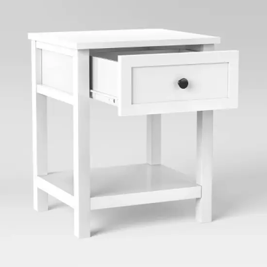 Traditional Side Table  with Storage Drawer Classic White - Room Essentials&trade; image {2}
