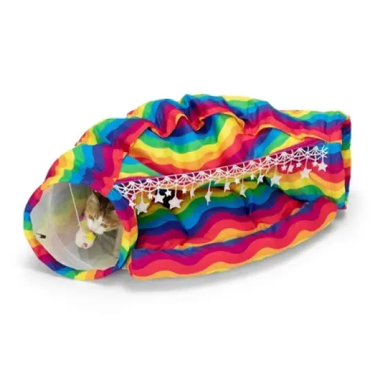 Sandinrayli Cat Tunnel Bed, 2-in-1 Collapsible Bed for Indoor Cats image {6}