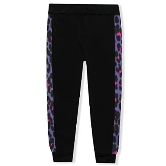 Disney Girl's 2-Pack Fabulous Minnie Mouse Graphic Pullover Sweatshirt and Jogger Pants Set, Leopard Print for kids image {2}