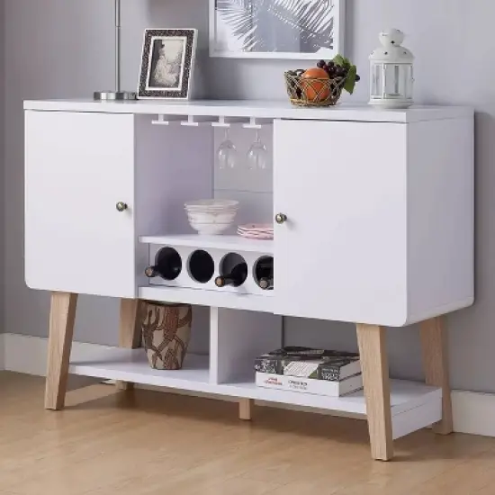 Sfax 4 Bottle Buffet Server White - miBasics image {1}