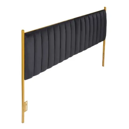 King Chloe Steel/Velvet Upholstered Headboard - LumiSource image {5}