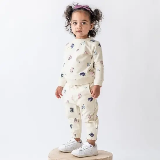 RuffleButts Playful Primrose Crew Neck Sweatshirt image {2}