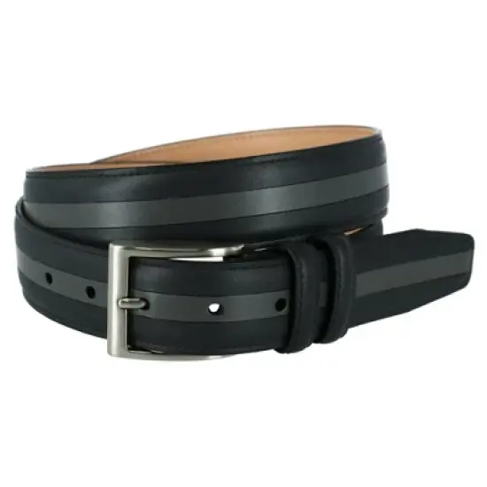 CrookhornDavis Men's The Slate Italian Calfskin Two Tone Inlay Golf Leather Belt image {2}
